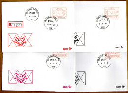 Enveloppe Cover Brief FDC Vignettes Bruxelles Brussel 1 - Altri & Non Classificati