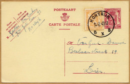 Carte Entier Postal Kortrijk Lier - Tarjetas 1934-1951