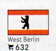 Set 6 Flaggen-Sticker Berlin In Farbe 7€ Zur Kennzeichnung An Alben/Sammlung LINDNER #632 In Deutschland Flag Of Germany - Accesorios