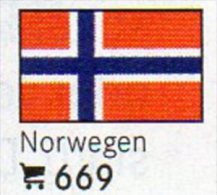 Set 6 Flaggen-Sticker Norwegen In Farbe 7€ Zur Kennzeichnung Von Alben Und Sammlungen Firma LINDNER #669 Flag Of NORGE - Accessoires