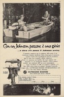 # JOHNSON Outboard Marine Motor 1950s Italy Advert Pub Pubblicità Reklame Boat Bateau Boot  Sea River Lake Mer Fishing - Sonstige & Ohne Zuordnung