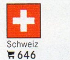 Set 6 Flaggen-Sticker Schweiz In Farbe 7€ Zur Kennzeichnung Von Alben Und Sammlungen Firma LINDNER #646 Flag Of Helvetia - Toebehoren