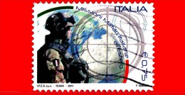 ITALIA - 2011 - Usato -  Missioni Militari Italiane All´estero - 0,75 € • Militare Italiano E Pianeta - 2011-20: Gebraucht