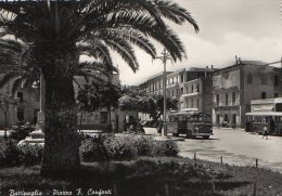 BATTIPAGLIA 1953 - PIAZZA FRANCESCO CONFORTI - ANIMATA - BUS - FORZE ARMATE LIRE 10 ISOLATO - C311 - Battipaglia