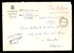 Brief Van AMBASSADE De BELGIQUE Verzonden Te BRUSSEL Dd. 12/1/1971 Per VALISE DIPLOMATIQUE ! - Cartas & Documentos