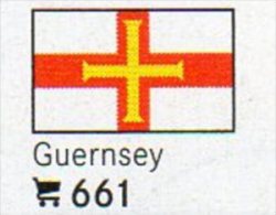 6-set Flaggen-Sticker Guernsey In Farbe 7€ Zur Kennzeichnung Von Alben+Sammlung Firma LINDNER #661 Flags Isle Of Britain - Zonder Classificatie