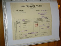 Facture Les Produits TRICAL 73 Av De Neuilly NEUILLY  Baby Trical - Drogisterij & Parfum