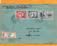 Czechoslovakia 1949 Cover Mailed To USA - Lettres & Documents