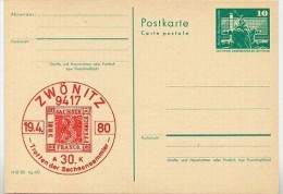 DDR P79-7a-80 C109 Postkarte PRIVATER ZUDRUCK Sachsendreier Zwönitz 1980 - Privé Postkaarten - Ongebruikt