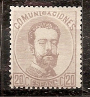 ESPAÑA 1872 - Edifil #123a Sin Goma (*) - Unused Stamps