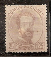 ESPAÑA 1872 - Edifil #124 - MLH * - Unused Stamps