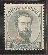 ESPAÑA 1872 - Edifil #126a - MLH * - Unused Stamps