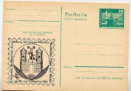 DDR P79-37-81 C169 Postkarte PRIVATER ZUDRUCK Wappen Waren Müritz 1981 - Privé Postkaarten - Ongebruikt