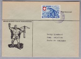 Schweiz Soldatenmarken II W.K. Brief 1940  "CP.SUBS.I" - Documenten