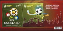 Mint S/S Football Euro 2012   From Ukraine - Championnat D'Europe (UEFA)