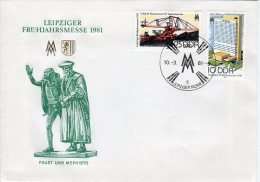 DDR 1981 Leipzig Spring Fair FDC.  Michel 2593-94 - Altri & Non Classificati