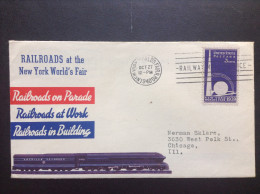 US, 1940 FDC - Railroads At The New York World's Fair - 1851-1940