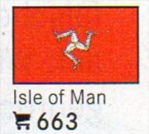 Set 6 Flaggen Isle Man In Farbe 7€ Zur Kennzeichnung Von Büchern,Alben+Sammlungen Firma LINDNER #663 UK Flags Of Britain - 1950-Now