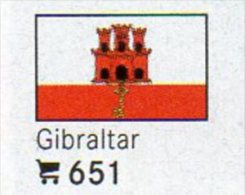 Set 6 Flaggen Gibraltar In Farbe 7€ Zur Kennzeichnung Von Bücher, Alben+Sammlung Firma LINDNER #651 Flags Of Britain CPA - 1950-Heden