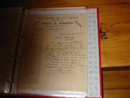 Facture Commission AUX SUCCES DU XXeme SIECLE   ABOT MARVIS 10 Rue Du Croissant Paris Berceuse Amours Diabolo Chant - Drogisterij & Parfum