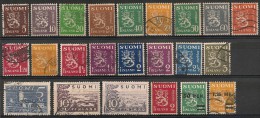 Finlande Finland Suomi. 1930-1937. Entre N° 141 Et 192. Oblit. - Usados