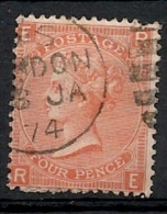 Grande-Bretagne. 1865.   N° 32. Oblit. Défaut De Dentelure - Unclassified