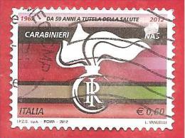 ITALIA REPUBBLICA USATO - 2012 - Nuclei Antisofisticazioni E Sanità - Carabinieri NAS - € 0,60 - S. 3372 - 2011-20: Gebraucht