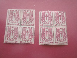 Bloc Timbres De France N° 672 Neuf ** MNH Chaînes Brisées IVe République Variété Chromique(provenant Découpe De Feuille - Neufs