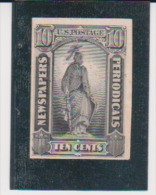 US United States Scott # PR-15P4 On Card Newspapers Periodicals MH  Catalogue $12.00 - Ensayos, Reimpresiones & Espécimenes