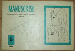 MANUSCRISE,REVISTA ELEVILOR LICEULUI G.CALINESCU-1970 PERIOD - Livres Anciens