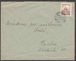 BuM0782 - Böhmen Und Mähren (1940) Münchengratz - Mnichovo Hradiste (letter) Tariff: 1,20K (stamp: City Brno - Church) - Covers & Documents