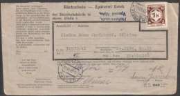 BuM0705 - Böhmen Und Mähren (1942) Hohenmauth - Vysoke Myto / Chotzen - Chocen (acknowledgment Of Receipt) - Cartas & Documentos