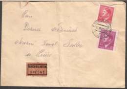 BuM0789 - Böhmen Und Mähren (1944) Nechwalitz - Nechvalice (Ex-letter) Tariff: 5,20K (stamp: Adolf Hitler) - Covers & Documents
