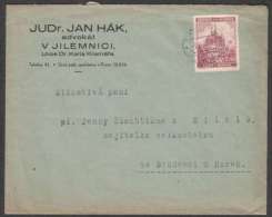 BuM0728 - Böhmen Und Mähren (1940) Starkenbach - Jilemnice (letter) Tariff: 1,20K (stamp: City Brno - Church) - Cartas & Documentos