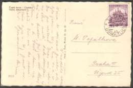 BuM0672 - Böhmen Und Mähren (1940) Taus - Domazlice (postcard: Czech Costumes - Chodsko) Tariff: 60h - Briefe U. Dokumente