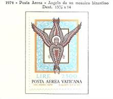 CITTA DEL VATICANO - 1974 MOSAICO BIZANTINO  - Yvert # A 59 - MINT (NH) - Airmail