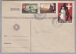 Schweiz Soldatenmarken Internierten Brief "TER.BAT.188" Wetzikon - Dokumente