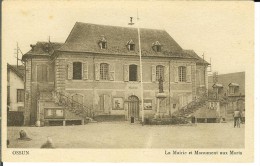 CPA  OSSUN, La Mairie Et Monuments Aux Morts  9265 - Ossun