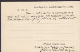 Sweden Postal Stationery Ganzsache Entier Brevkort Private Print LINKÖPING TRÄDGÅRDSFÖRENING 1915 (2 Scans) - Entiers Postaux