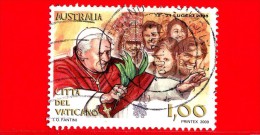 VATICANO - 2009 - Viaggi Del Papa Nel 2008  - 1 €  Australia - Used Stamps