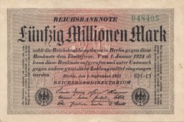 Allemagne - B845 -  Billet Uniface 50  Millionen  Mark ( Type, Nature, Valeur état... Voir Scan) - 50 Miljoen Mark