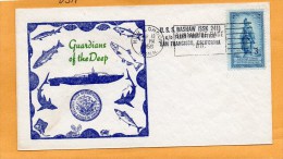 USS Bashaw SSK241 Submarine 1956 Cover - Sous-marins