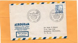 Sweden 1954 Air Mail Cover To USA - Briefe U. Dokumente