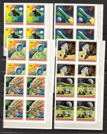 Burundi, Conquête De L’espace, 486 / 491** Blocs De 4 ND, Cote 44 €, - Unused Stamps