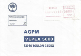 Nouvelle Caledonie 1990 Koumac FRAMA Post Office EMA Cover - Lettres & Documents