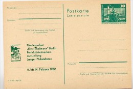 DDR P79-2-82 C179 Postkarte PRIVATER ZUDRUCK Pionierpalast Berlin 1982 - Privé Postkaarten - Ongebruikt