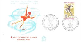 Jeux Olympiques D´hiver - Genoble 1968 - Premier Jour D´Emission - N°628 - Winter 1968: Grenoble