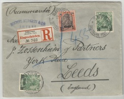 Turkey 1902 German Post In Ottoman Levant - Registered Recommandée - Smyrne - Smyrna - Wax Seal - Briefe U. Dokumente