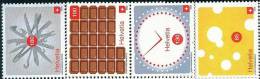 XA0996 Switzerland 2008 Watches, Knives, Chocolate 4v MNH - Uhrmacherei