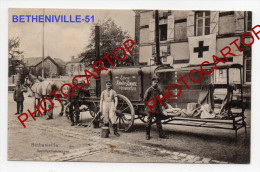 DEPOUILLEUSE-Betheniville -Attelage-POUX-Vermine-Pr Oprete-Sante-Desinfection -Carte Allemande-Guerre14-18-1WK -51- - Bétheniville